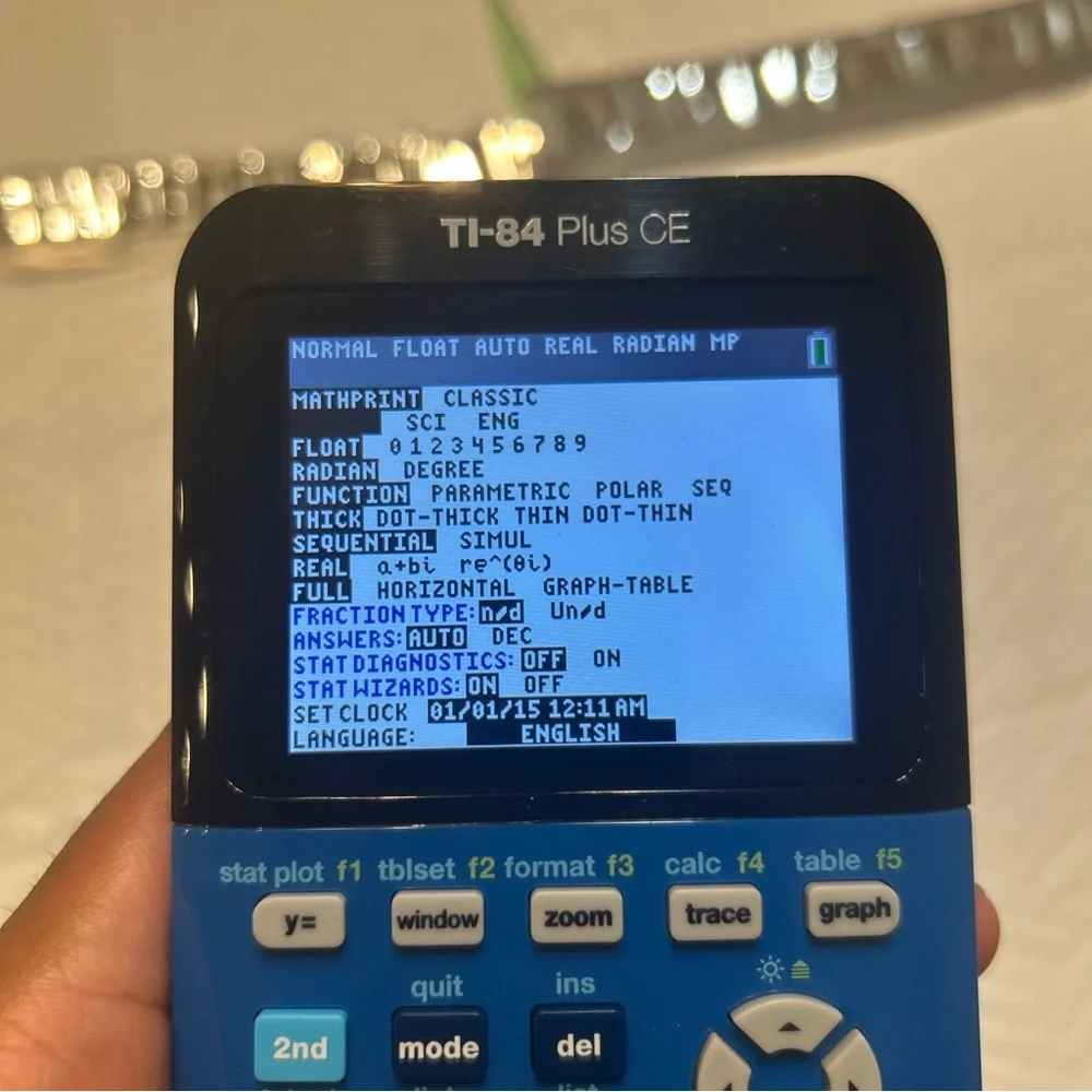 Texas Instruments TI-84 Plus CE Graphing Calculator w/ Cable - Blue TESTED WORKS
